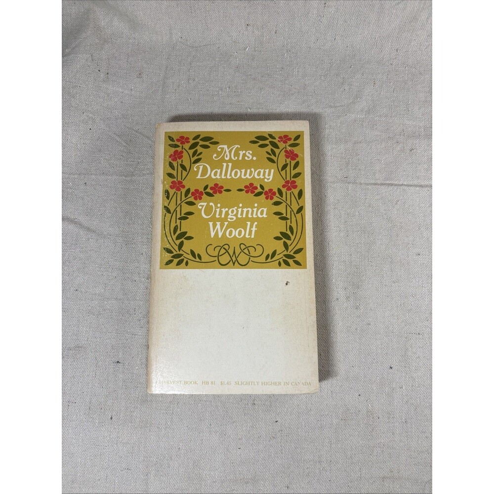 Mrs. Dalloway Virginia Woolf Pb Harvest Book 1953 Good Condition